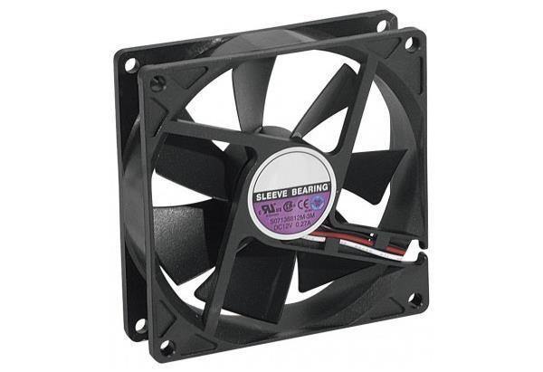 Ventilateur de boitier PC, alimentation 12 volts, 3 fils, dimensions 92x92x25 mm