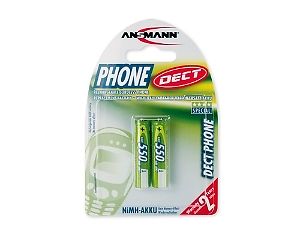 Batterie De Telephone Ansmann Dect 2 X Aaa Nimh 550 Mah