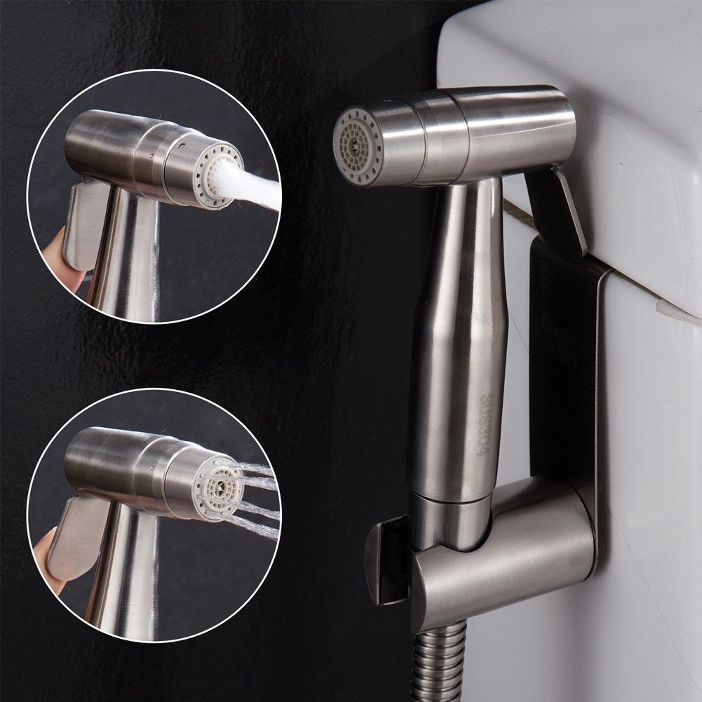 Bidet Tecmolog Acier Inoxydable Nickel Brosse Installation Suspendue Douchette Wc