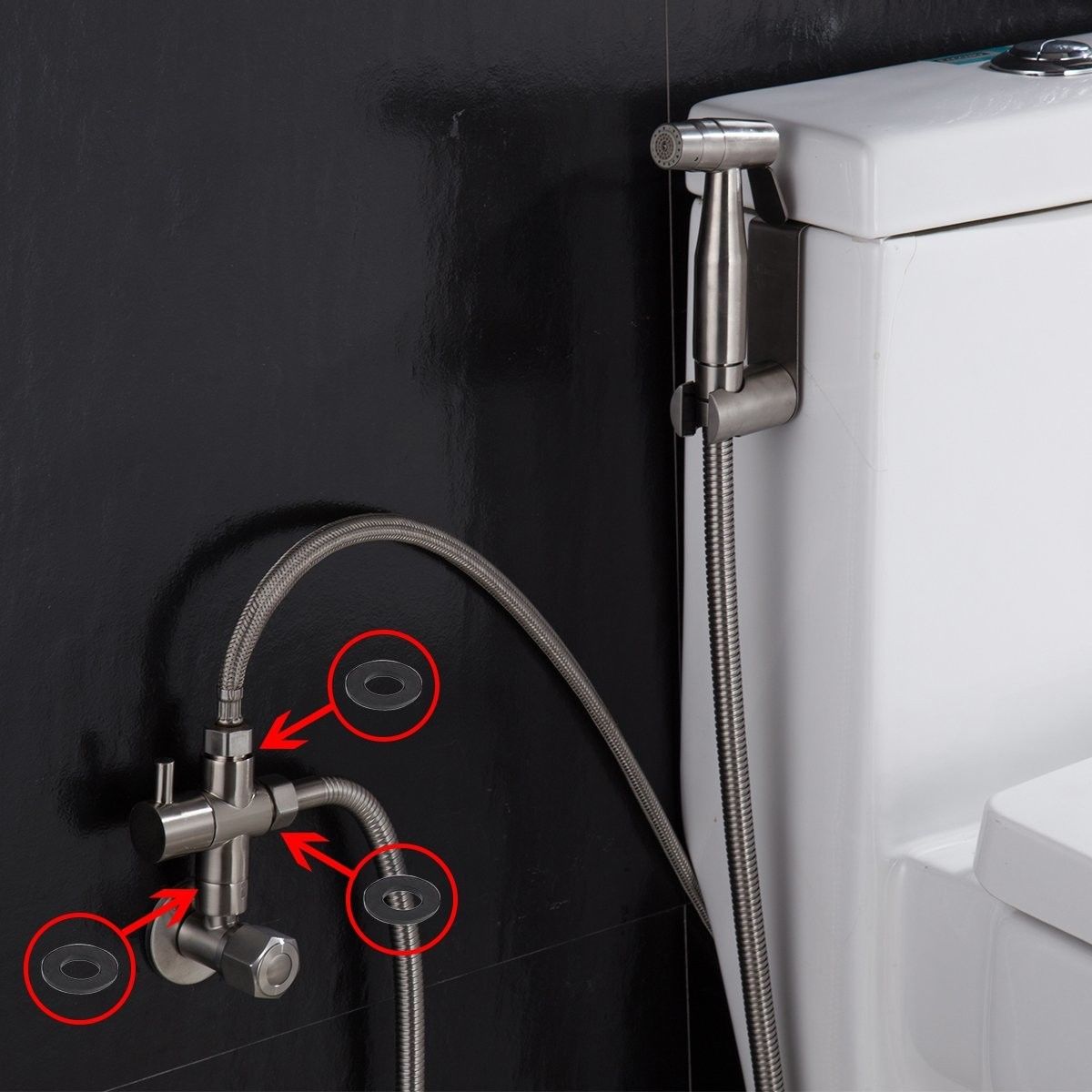 CIENCIA Acier inoxydable Main Chance Bidet Spray Shattaf ,Bidet WC Douchette - P