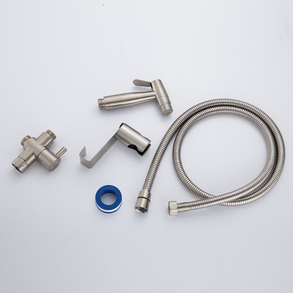 Bidet Tecmolog Acier Inoxydable Nickel Brosse Installation Suspendue Douchette Wc