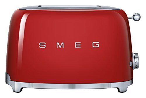Grille-pain - Smeg - 2 Tranches - 950watts - Tiroir Ramasse Miettes - Rouge