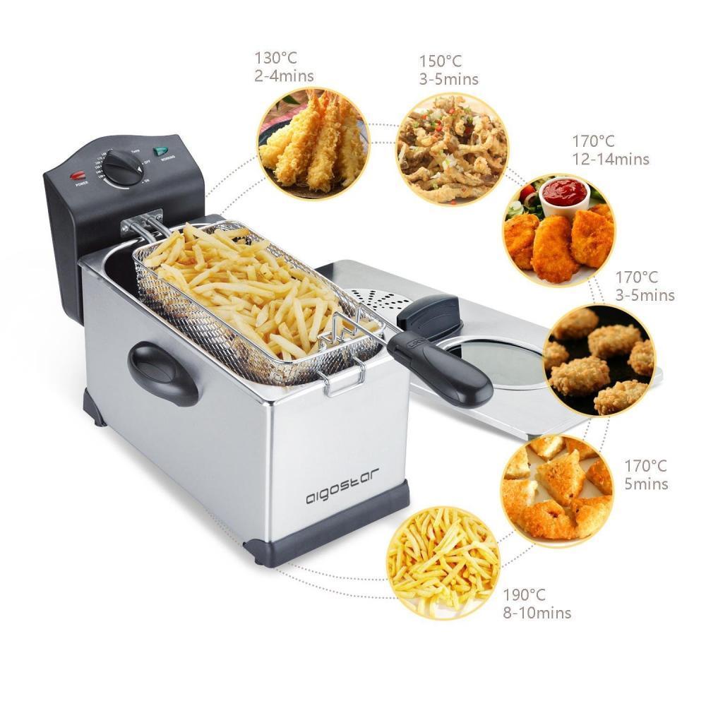 Aigostar Ushas 30hez Friteuse 3 Litres Coque Avec Fenetre Afficher