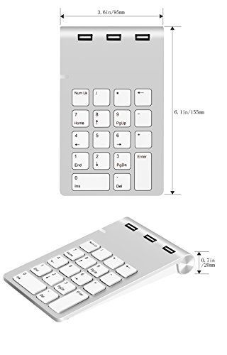 Pave numerique USB avec hub USB integre pour iMac MacBook Air et Pro Laptop PC