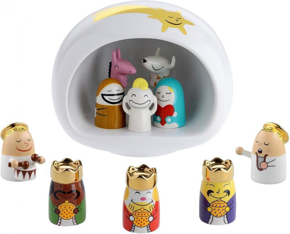 Alessi - Creche Creche & Santon - Multicolore - Porcelaine Peinte - Designer Massimo Giacon