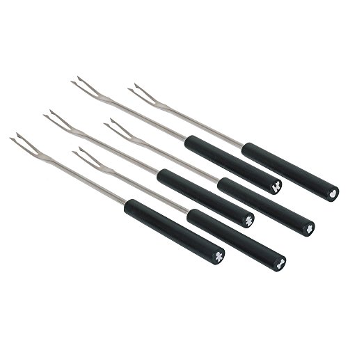 Ensemble Alessi-mami De Six Fourches En Acier Inoxydable Et En Bois Bourguignonne
