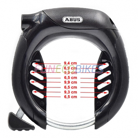 Antivol De Cadre Pour Velo - Abus - Pro Tectic 4960 Lh Nkr - Acier Cemente - 85 Mm - Noir