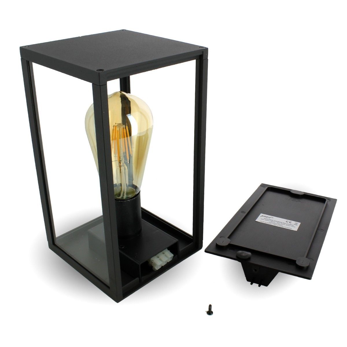 Applique Murale Exterieur Solweig + Ampoule Filament 7w - Arev