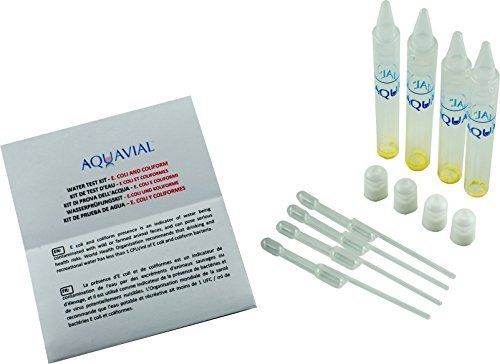 Aquavial E. coli et Coliform kit de test de l'eau, 4-pack