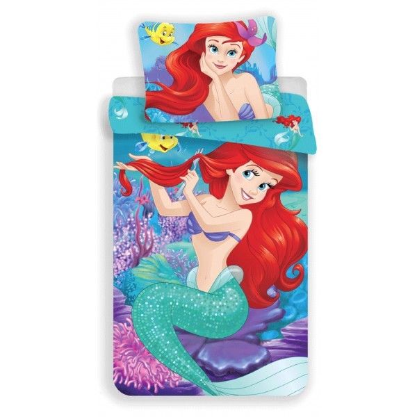 Disney Princess Ariel Housse De Couette En Coton Simple