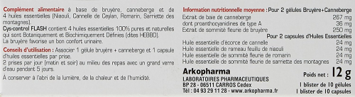 Arkopharma Cys-control Flash 20 Gelules