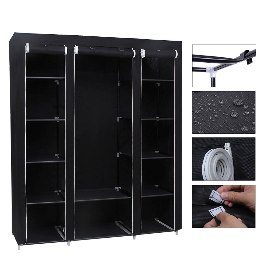 SONGMICS XXL Armoire de rangement 150 x 45 x 175 cm Meuble de Rangement