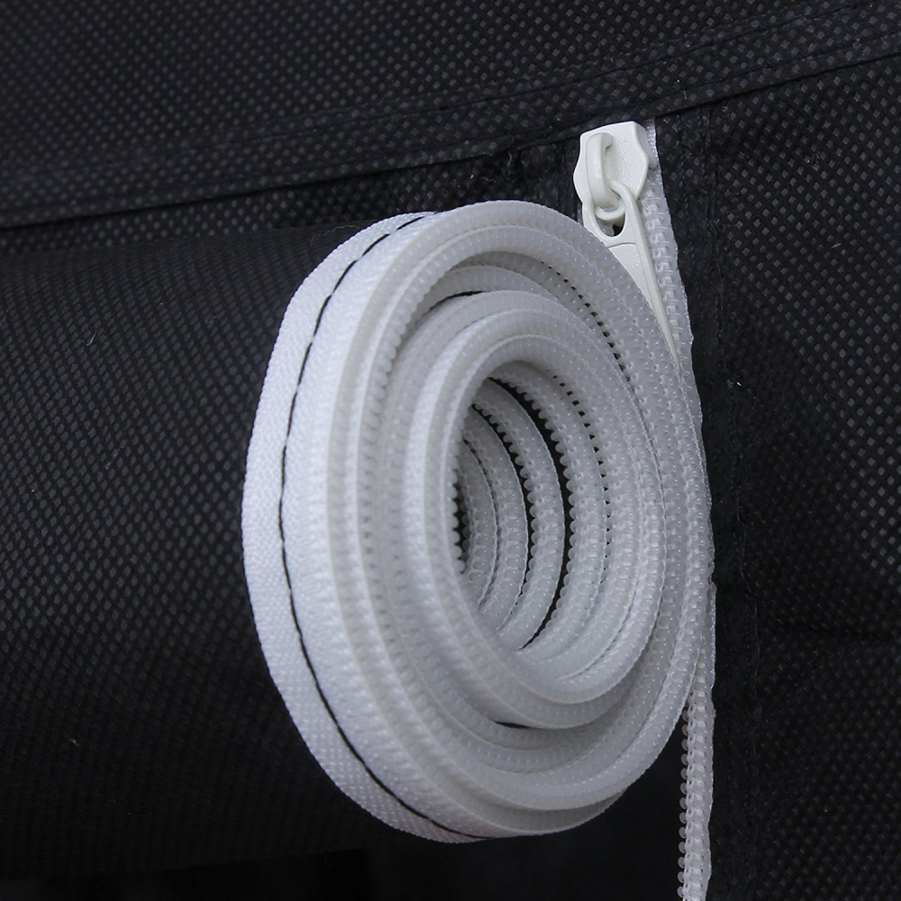 Songmics Armoire De Chambre En Tissu Avec Housse Garde-robe 45 X 150 X 175 Cm 12 Compartiments Cadre En Metal Chambre Noir