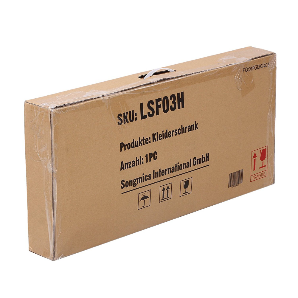 Songmics Armoire De Chambre En Tissu Avec Housse Garde-robe 45 X 150 X 175 Cm 12 Compartiments Cadre En Metal Chambre Noir