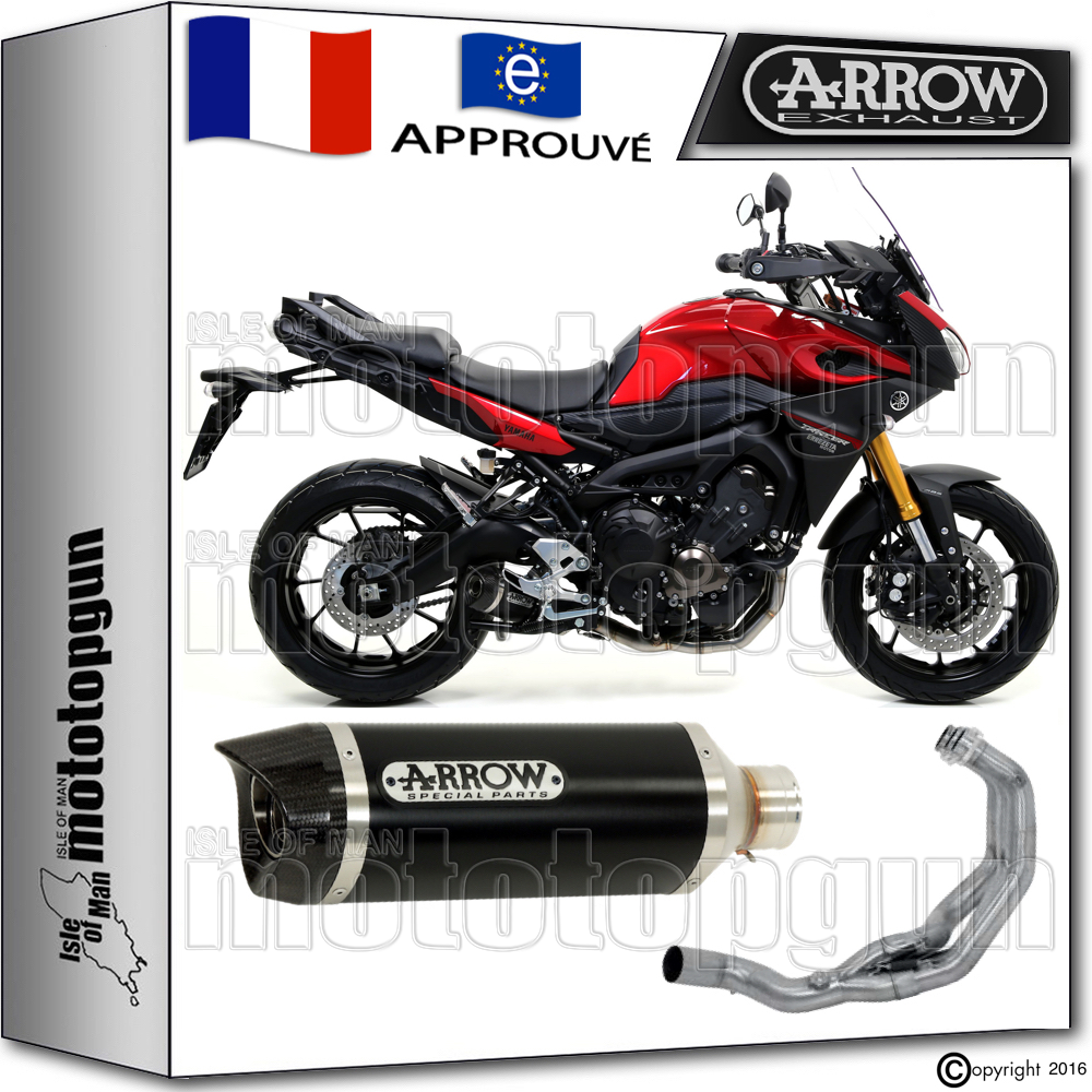 Silencieux Arrow Thunder Alu Dark Embout Carbone Alu Dark