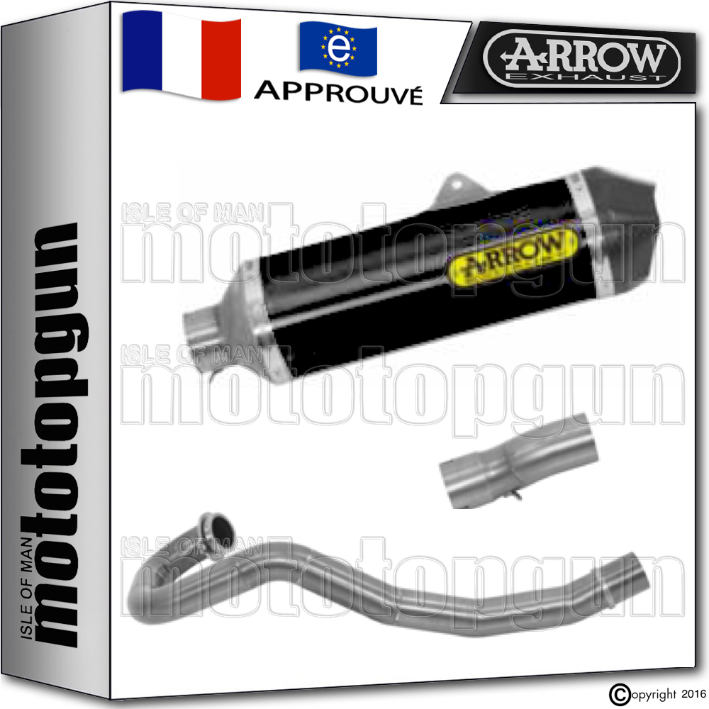 Silencieux Arrow Race Tech Alu Dark Embout Carbone Alu Dark