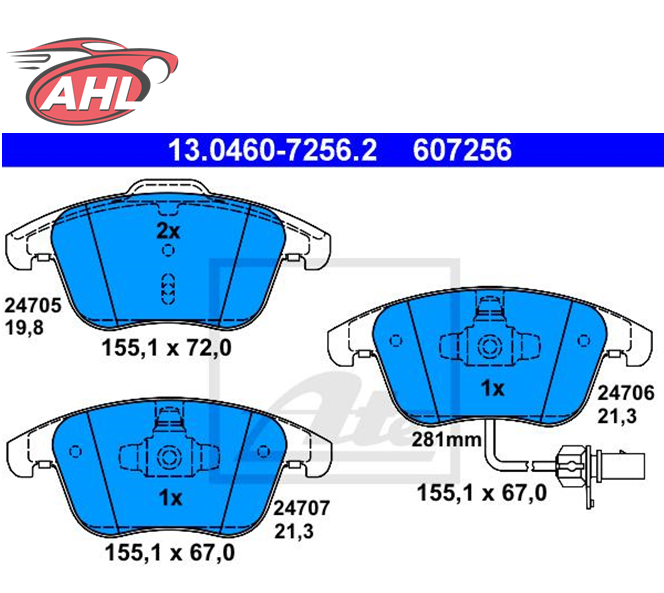 Textar Plaquette De Freins Avec L'avertissement De Contact Audi A4 (b8) Lim. U.