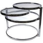 Present Time Double Swivel Table Verre, ...