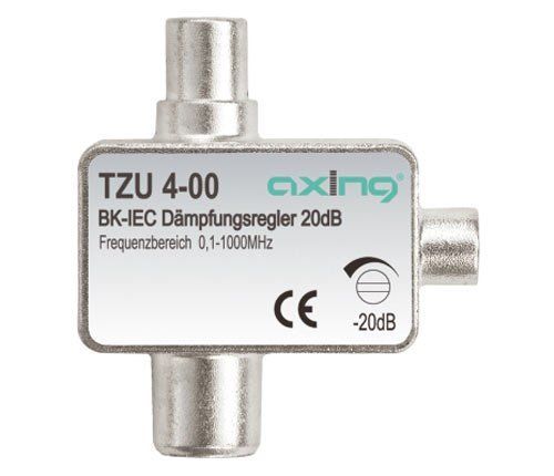 Axing Tzu 4-00 Attenuateur Pour Cable Tv Catv Avec Connecteur Iec Coaxial (