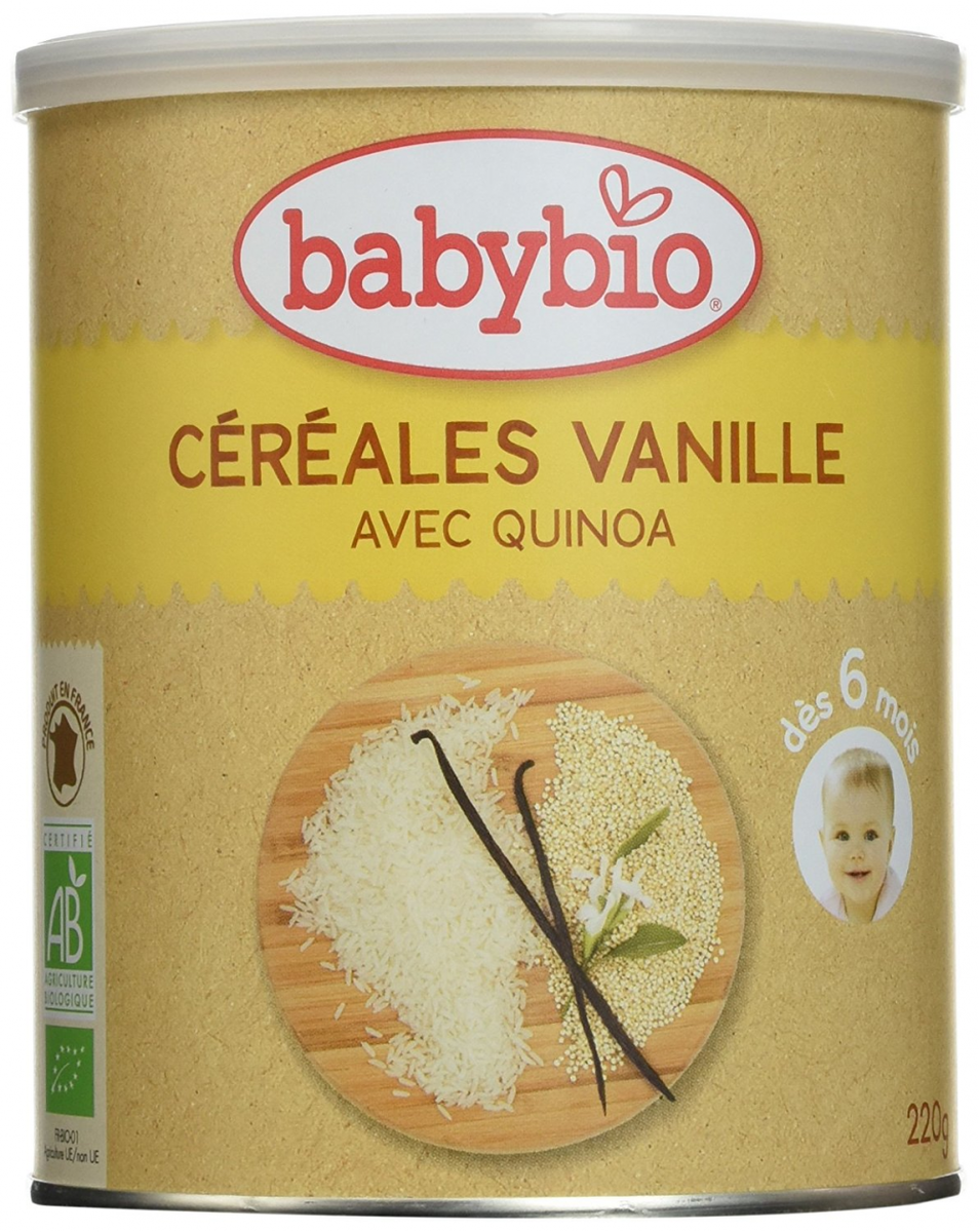 Babybio Cereales Vanille Bio 220g Des 6 Mois