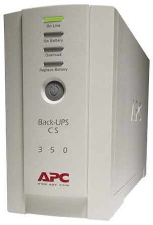 Back UPS CS 350 Onduleur charge 350 VA pour ordinateur individuel et peripherique 3 sorties protegees par batterie et 1 sortie parasurtenseur ports USB et serie