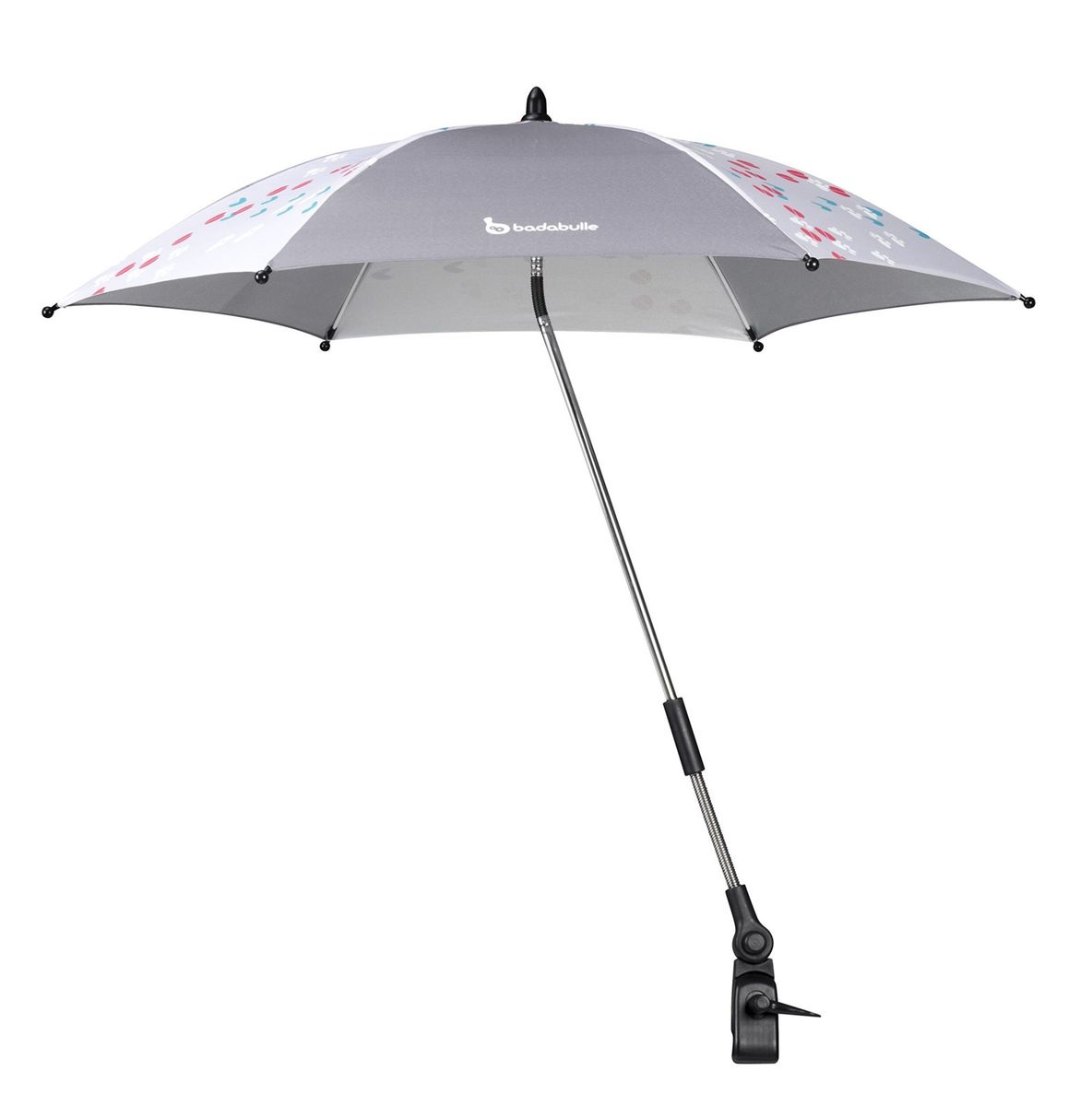 Badabulle Ombrelle Bebe Universelle Anti Uv 50 Position Adaptable Grise