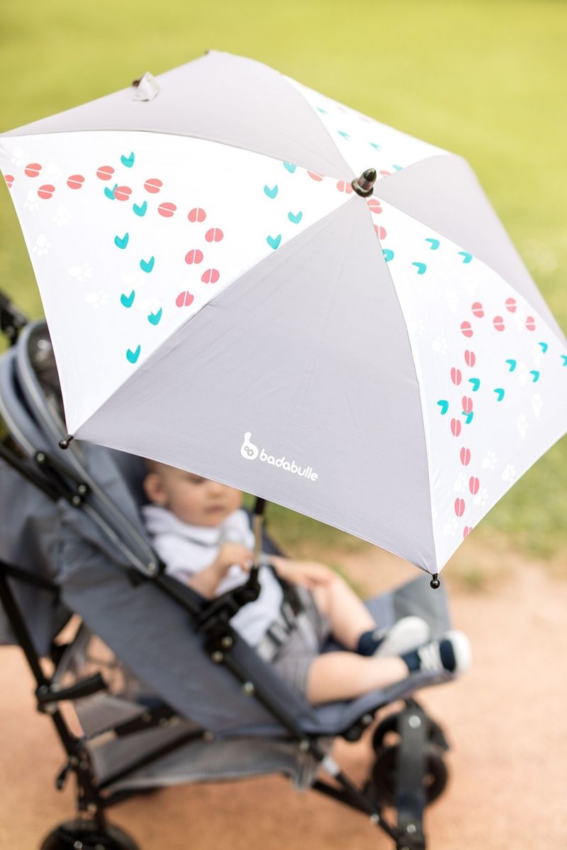 Badabulle Ombrelle Bebe Universelle Anti Uv 50 Position Adaptable Grise