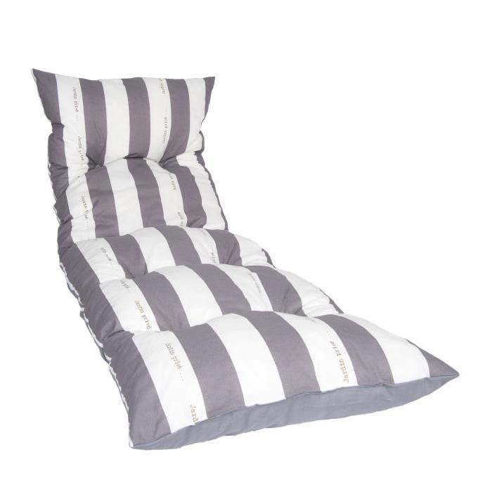 Bain De Soleil Flocons Cancale 188x56x12 Cm Gris