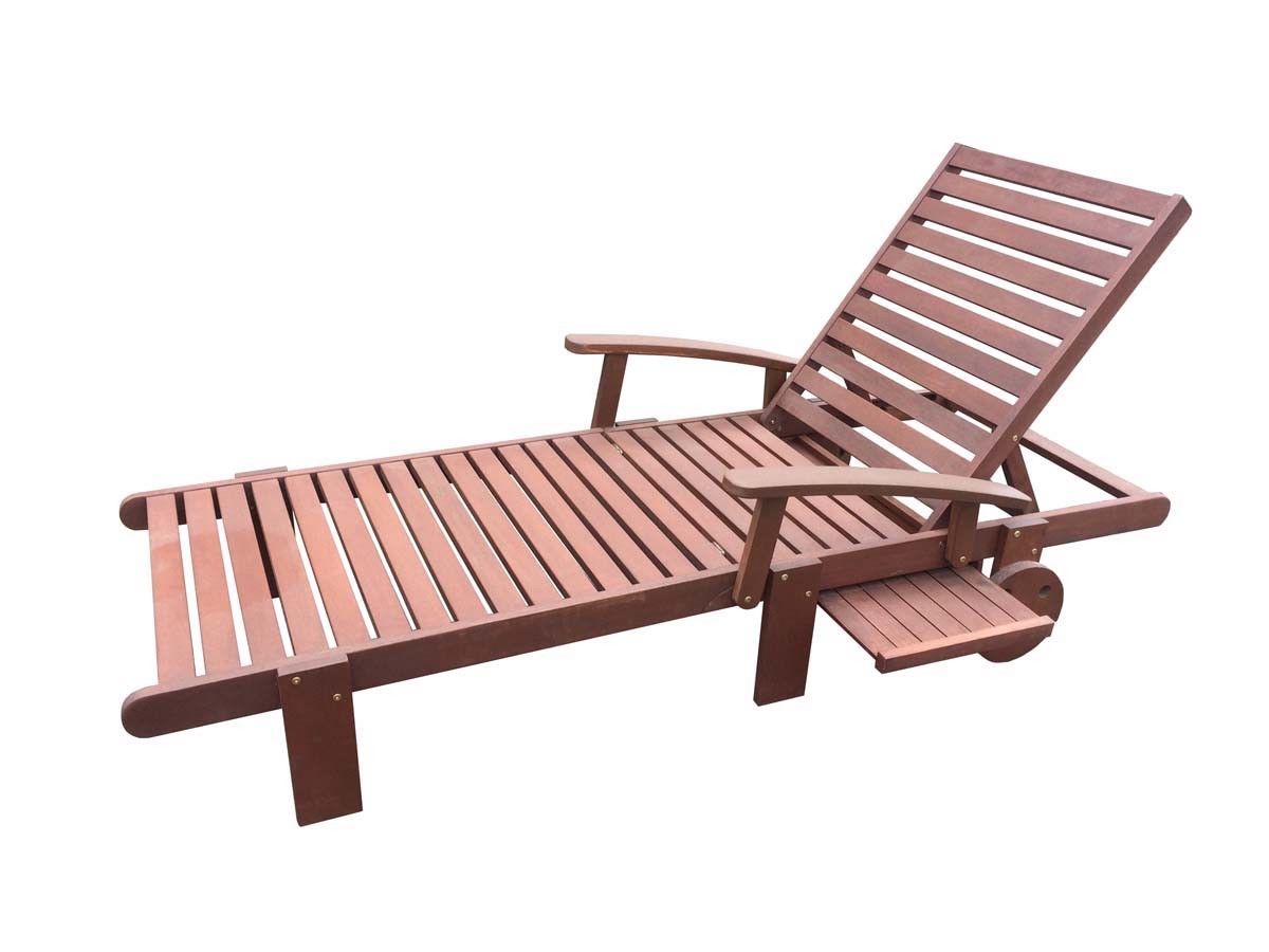 Bain De Soleil En Bois Exotique Tokyo - Mahogany - Marron Acajou - Lot De 4 - Habitat Et Jardin