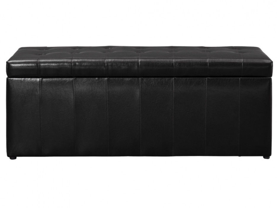 Banc Coffre De Rangement Concierto En Simili Noir