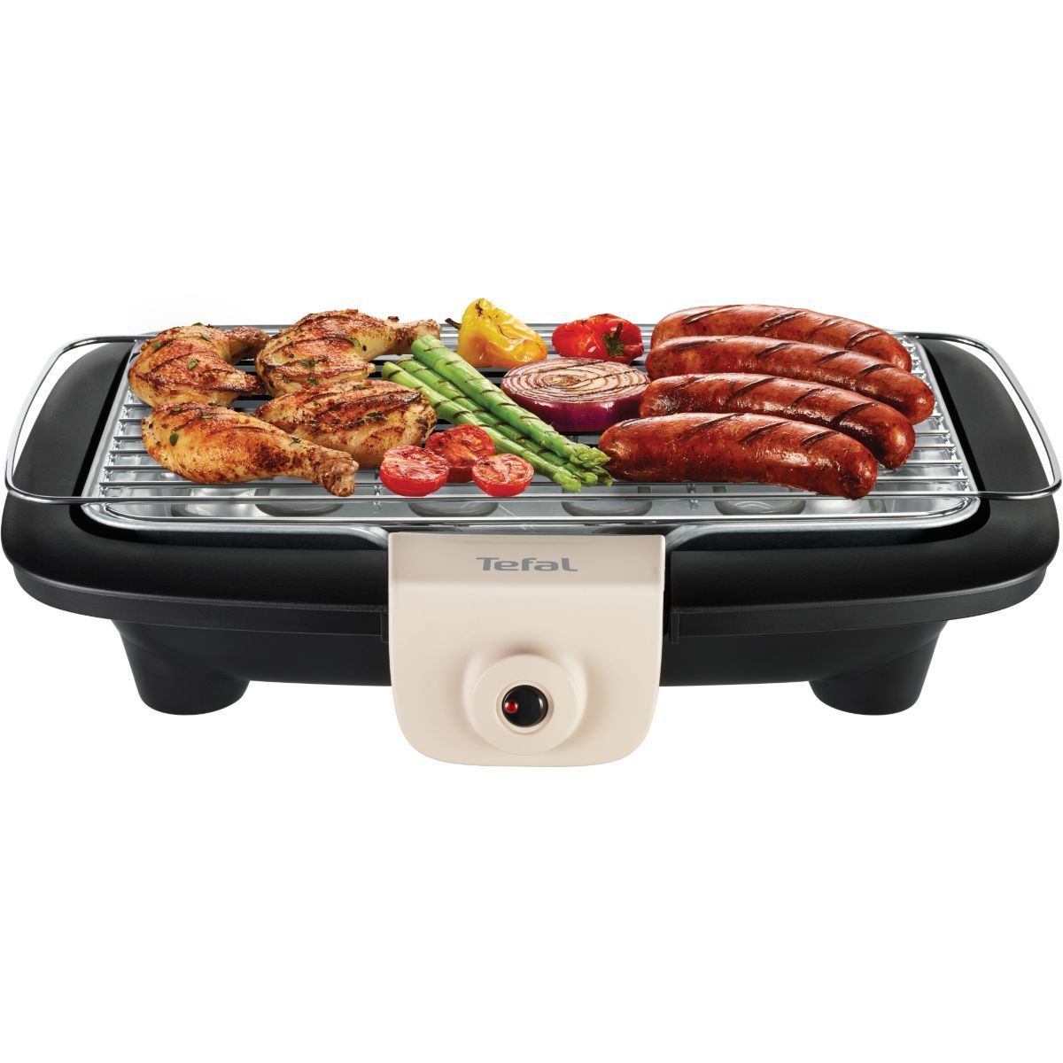 Tefal Bbq Electrique Bg90d814 Easygrill Power Pieds 2300 W Taupe