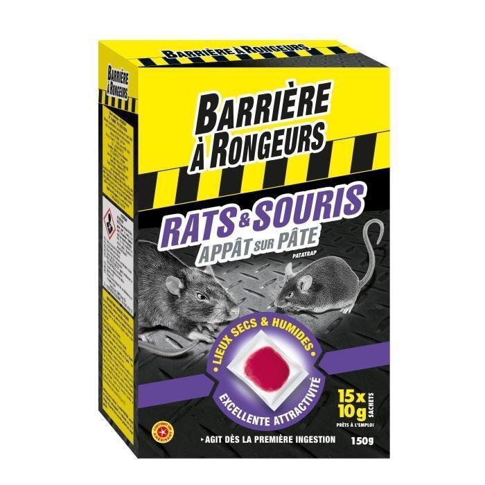 Rats et souris Appat sur pate Barriere a rongeurs 150g