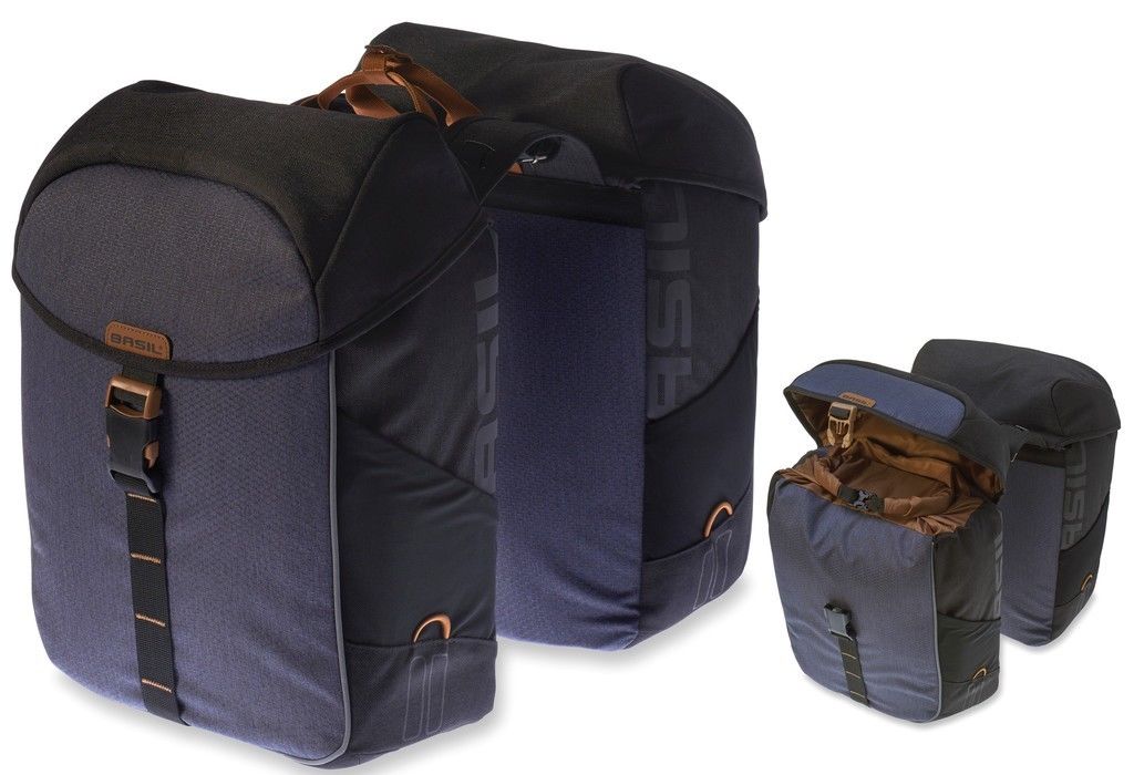 Sac Porte-bagages Basil Miles - 32l Bleu/noir - Polyester - Crochet