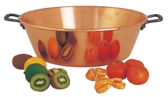 Bassine a confiture 40cm en cuivre lisse - Baumalu 12L - Neuf
