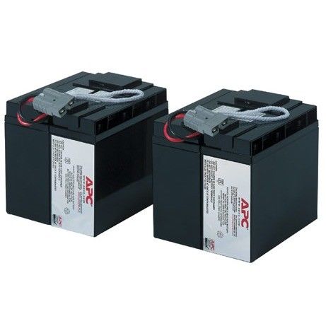 APC Replacement Battery Cartridge 55 Batterie donduleur Acide de plomb 2 cellules noir pour PN DLA2200 SMT2200 SMT2200I SMT2200US SMT3000 SMT3000I SUA2200UXICH SUA3000UXICH