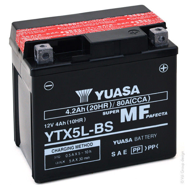 Batterie Moto Yuasa Ytx5l-bs 12v 4.2ah 80a