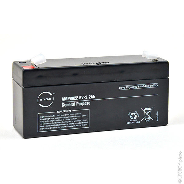 Batterie Plomb Agm Nx 3.2-6 General Purpose 6v 3.2ah F4.8