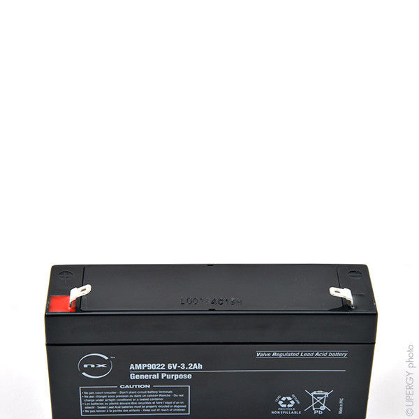 Batterie Plomb Agm - Nx - S 6v-3.2ah - Terminal T1 - Couleur Noir - 3.2ah