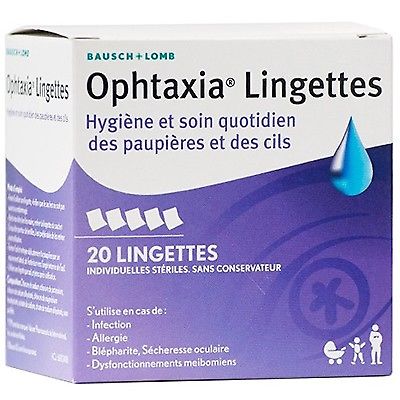 Bausch & Lomb Ophtaxia Lavage Oculaire 20 Lingettes
