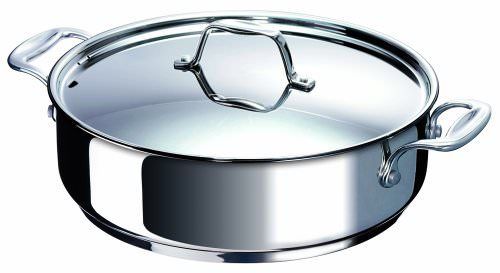 bekaline 12066284 Chef Cocotte 2 anses Couvercle en acier inoxydable 28 cm 
