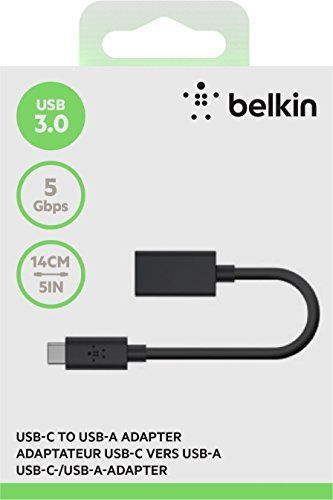 Belkin F2cu036btblk, Usb C, Usb A, 3.0 (3.1 Gen 1), 5000 Mbit-s, Noir