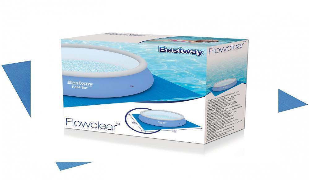 Bestway Flowclear Tapis De Sol Carre Pour Piscine Hors Sol 488 X 488 Cm 58003