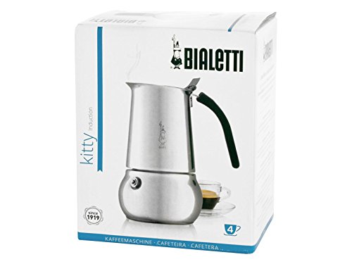 Bialetti Cafetiere Inox Kitty 4 Tasses Expresso Induction