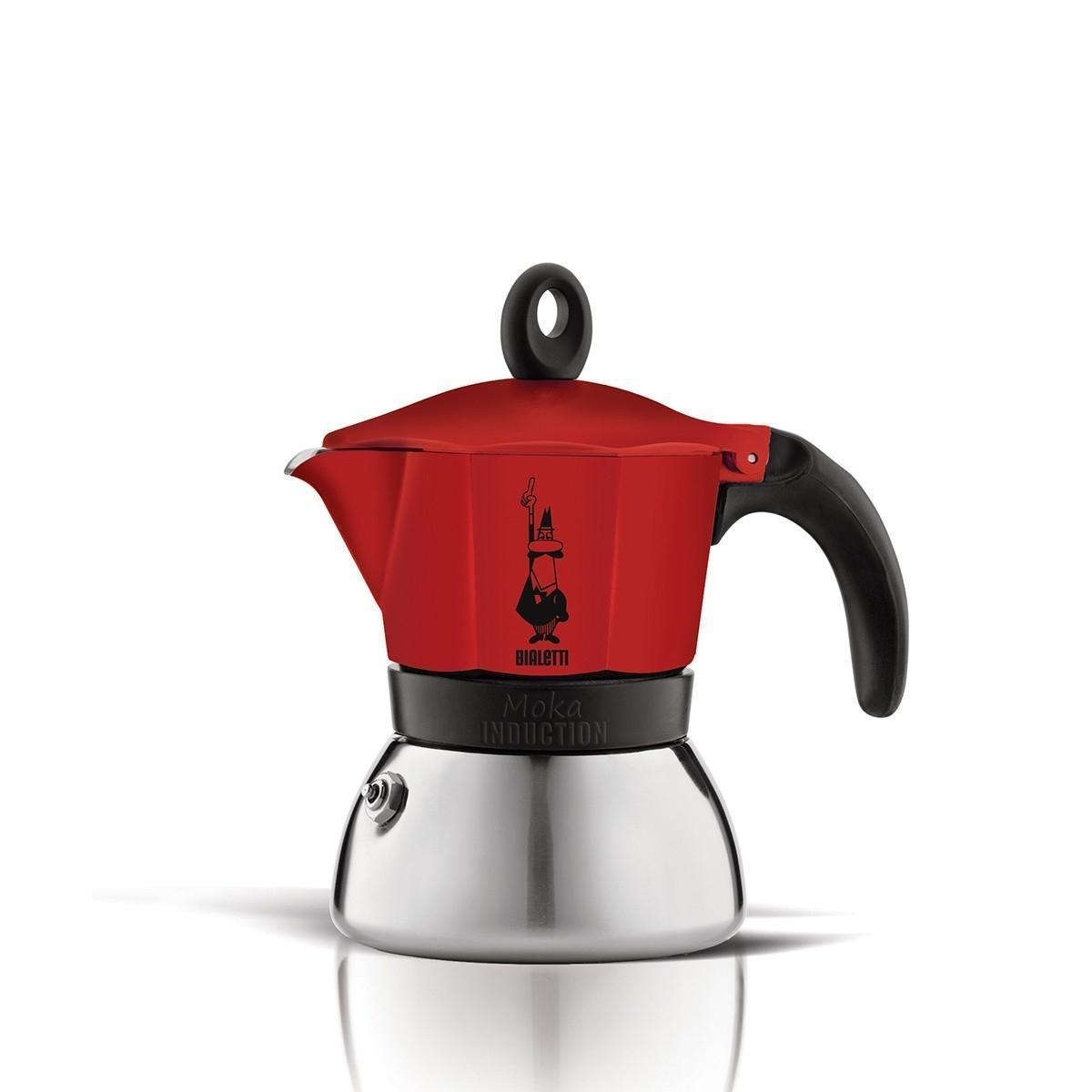Cafetiere Italienne Moka Induction Rouge 3 Tasses Bialetti
