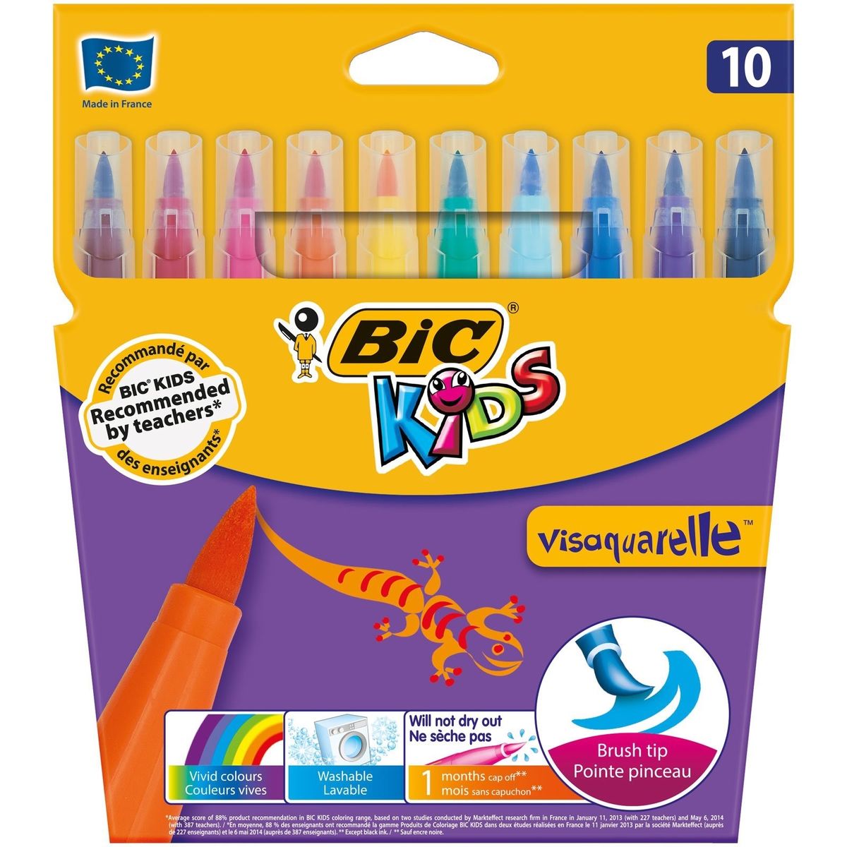 Pochette de 10 feutres Visaquarelle - BIC - Pointe pinceau
