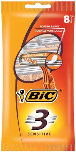 BIC 3 Sensitive Rasoirs Jetables 3 Lames 8 unites