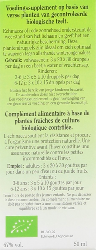 Biover Echinacee - Echinacea Purpurea Teinture Bio 50ml