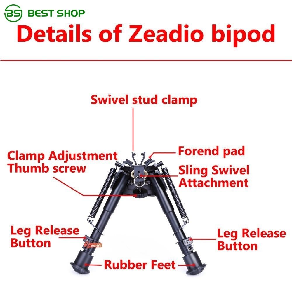 Zeadio Bipied Pivotant Extensible (15 A 23 Cm/6 A 9 Pouces)