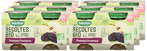 Bledina Les Recoltes Bio Pot Compote Pommes Pruneaux 4m 2 X 130g