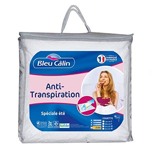Bleu Calin Couette Anti Transpiration TopCool Blanc 240x260 cm KTO20